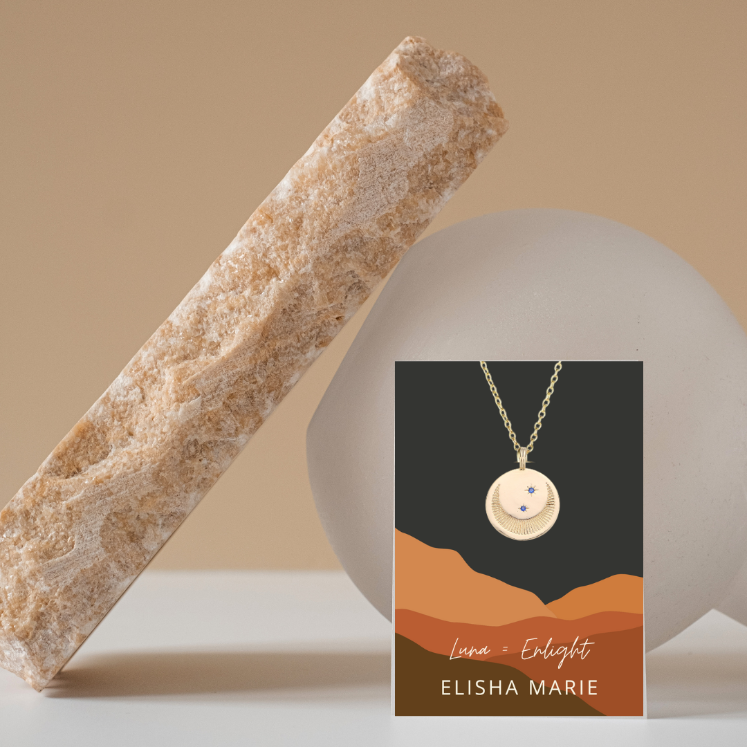 Crescent Moon Medallion Necklace