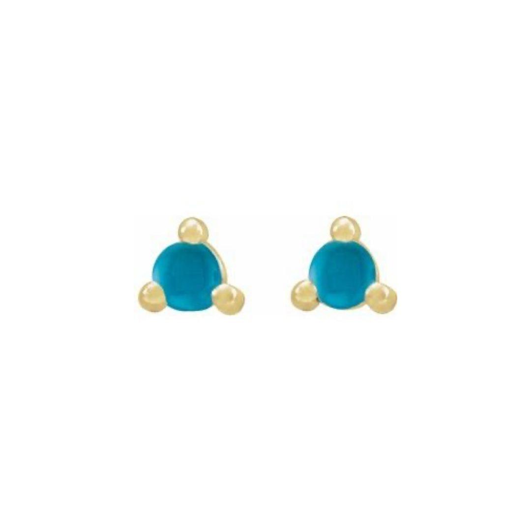 Gemstone Stud Earrings