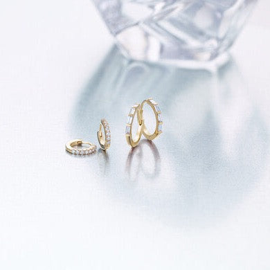 Diamond Huggie Earrings