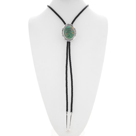 Navajo Green Turquoise Bolo Tie