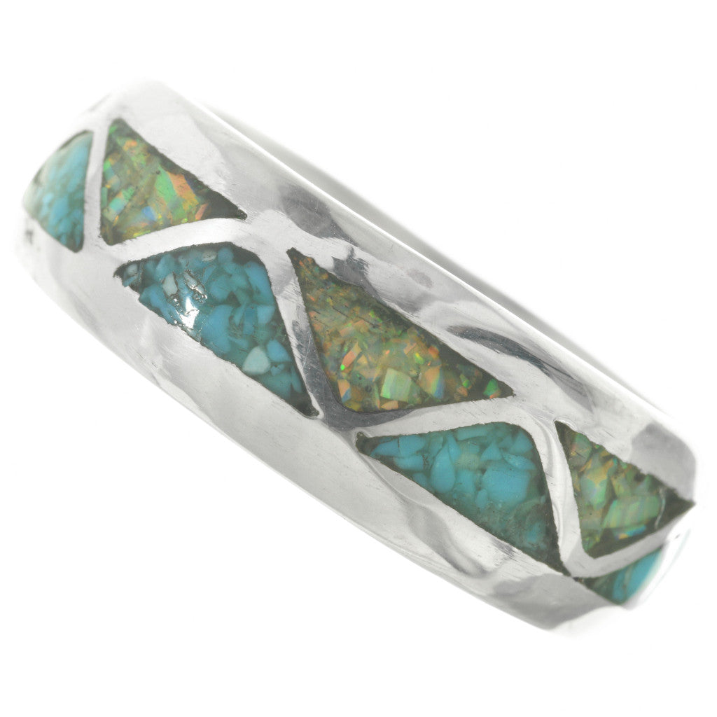 Turquoise Opal Navajo Wedding Ring