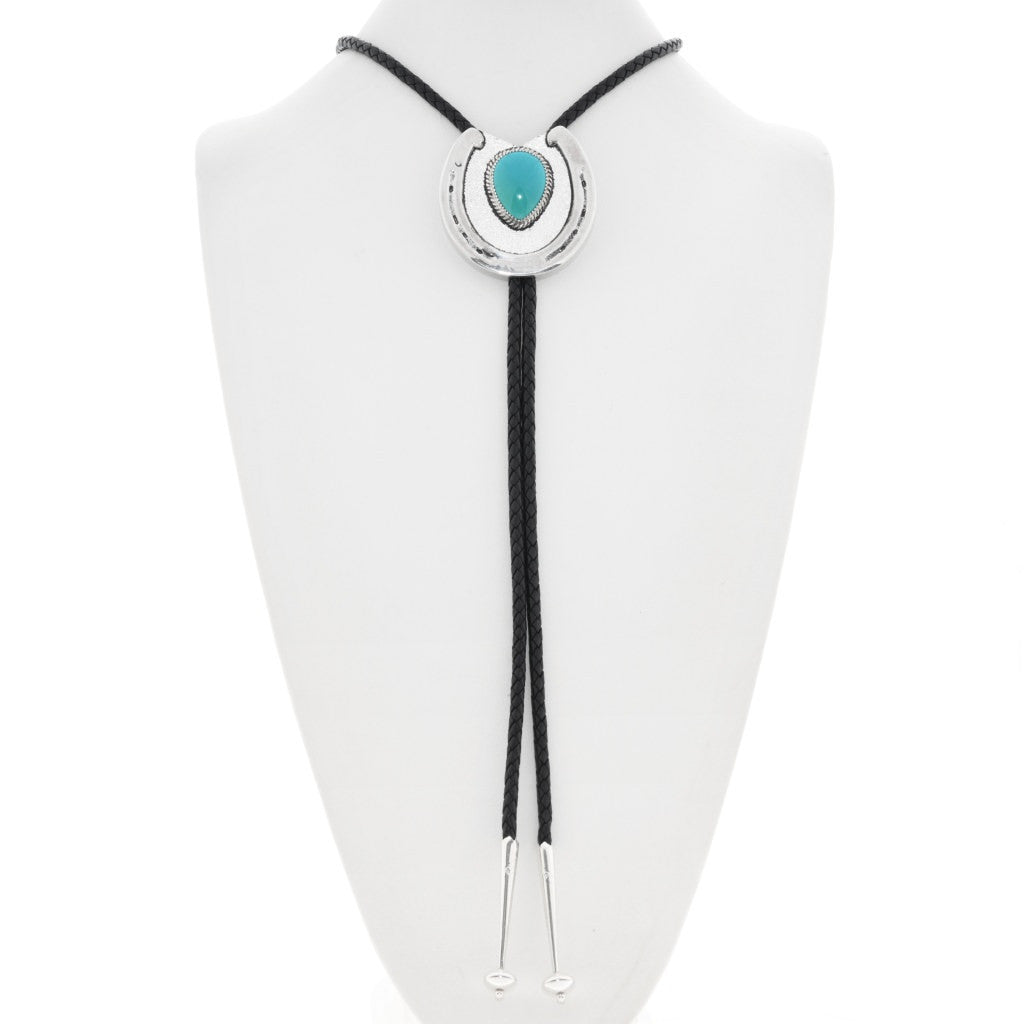 Horseshoe Turquoise Bolo Tie