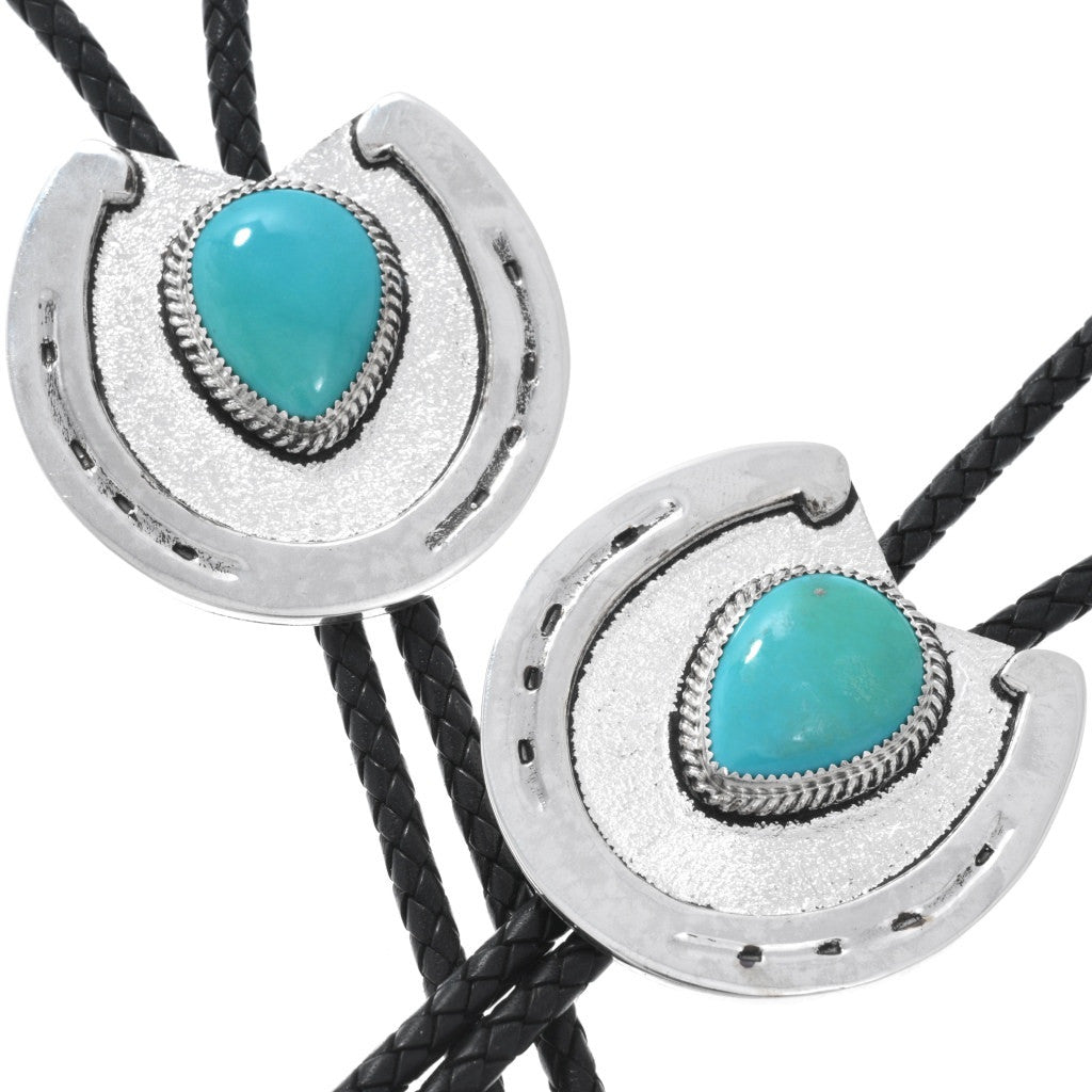 Horseshoe Turquoise Bolo Tie