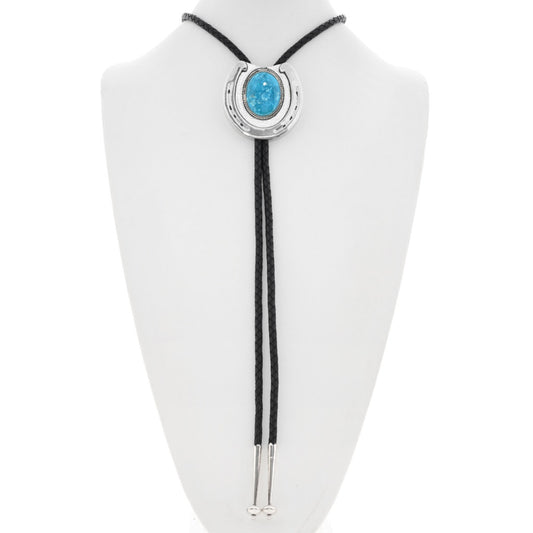 Horseshoe Turquoise Bolo Tie