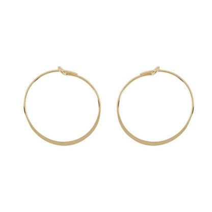 Flat Hoop Post Earrings