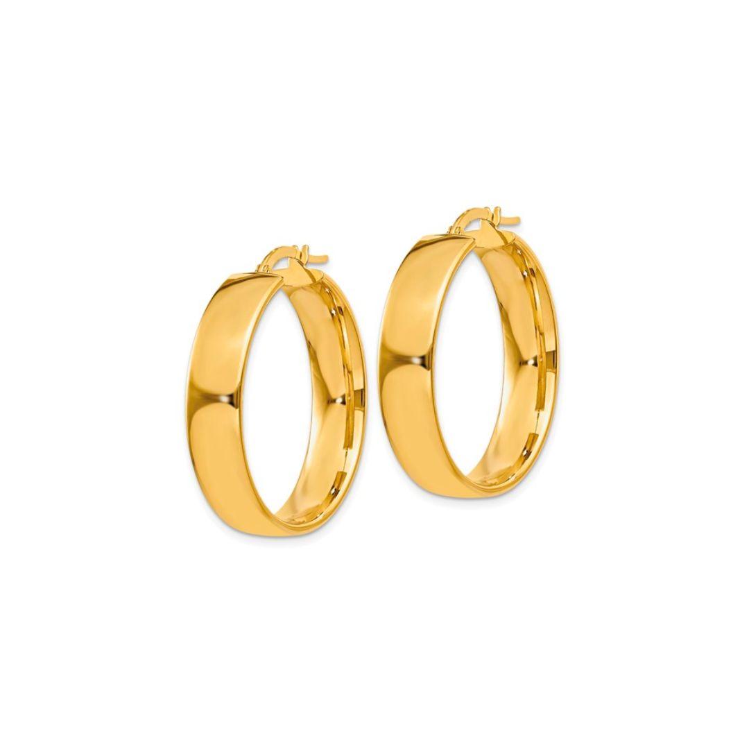 14K Chunky Hoop Earrings - Elisha Marie Jewelry