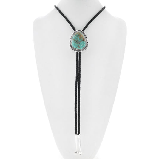 Navajo Turquoise Silver Bolo Tie