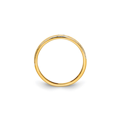 14K Stacked Silver and Gold Ring