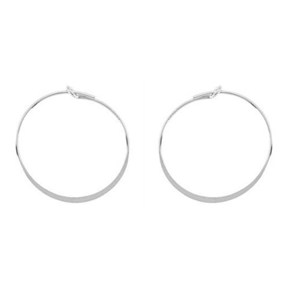 Flat Hoop Post Earrings