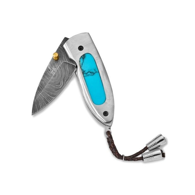 Turquoise Silver Pocket Knife