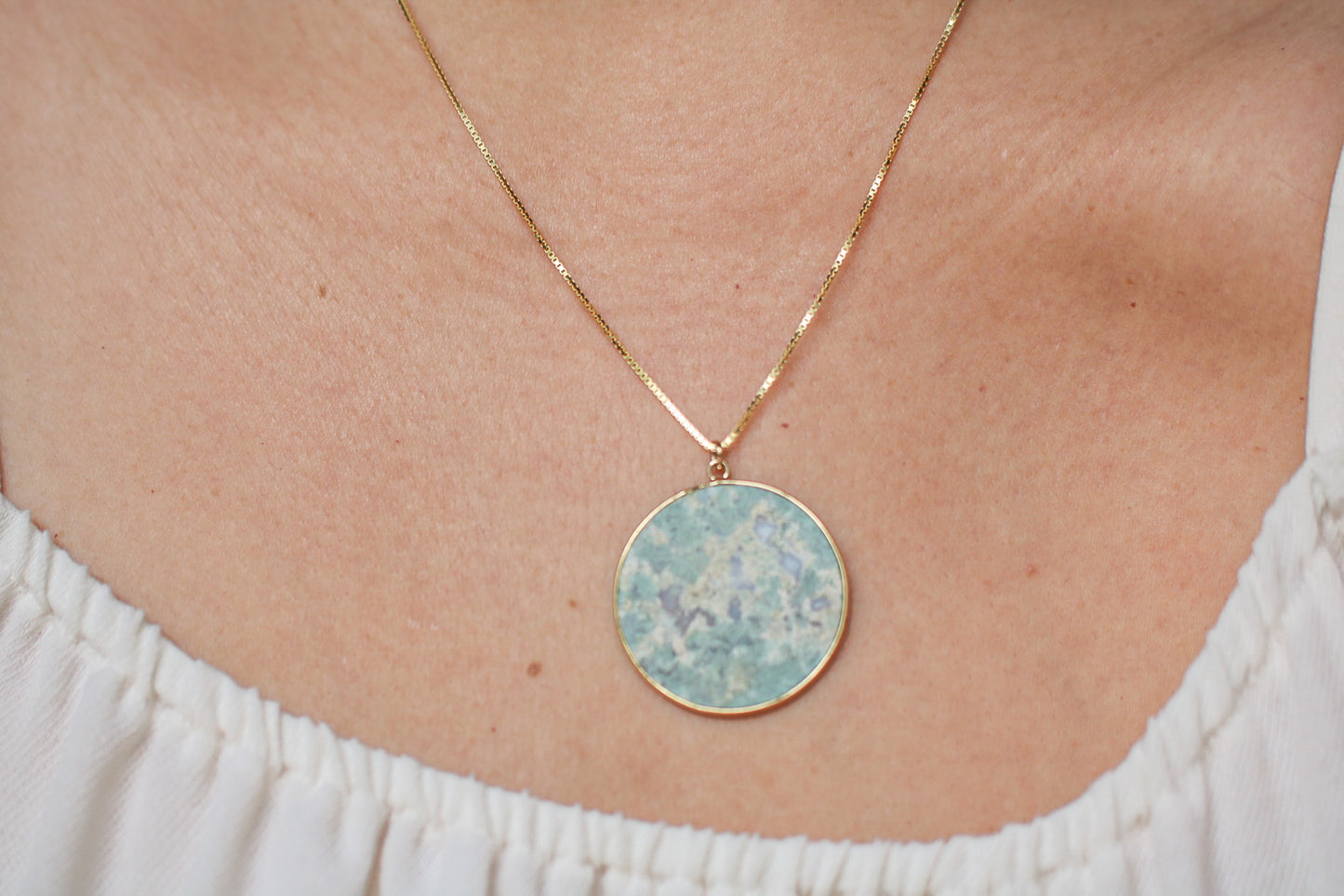 Agate Moss Gemstone Necklace