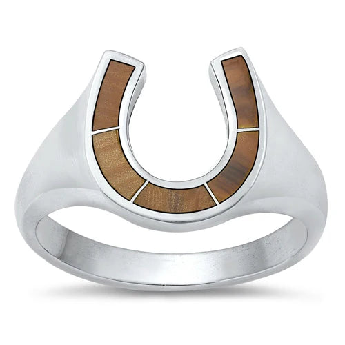 Horseshoe Tiger Eye Ring