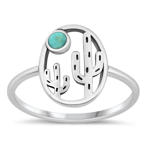 Turquoise Cactus Ring