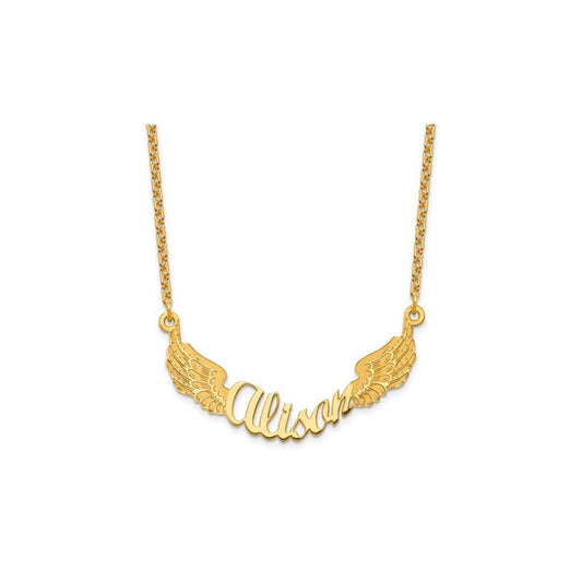 Angel Wing Name Necklace - Elisha Marie Jewelry