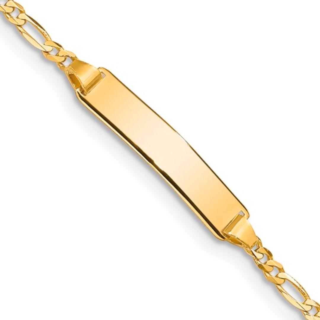 Baby ID Name Gold Bracelet - Elisha Marie Jewelry