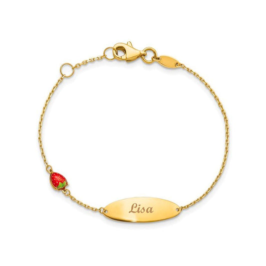 Baby Name Strawberry Bracelet - Elisha Marie Jewelry