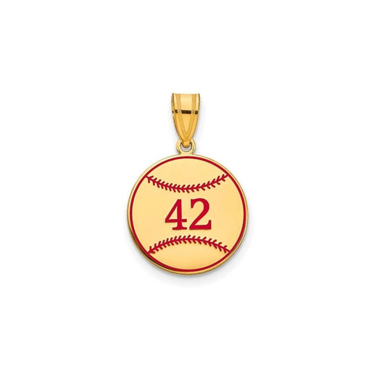 Baseball Number Charm - Elisha Marie Jewelry