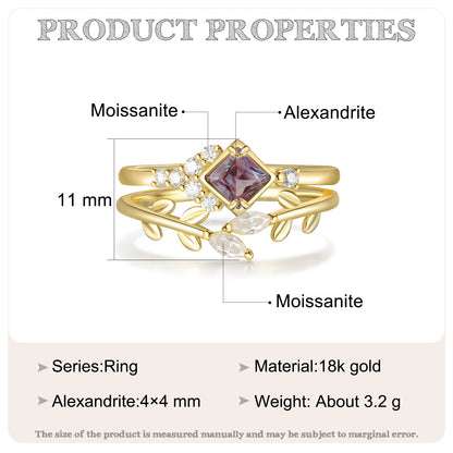 18K Alexandrite Engagement Ring