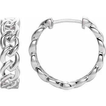 Chain Link Hoop Earrings - Elisha Marie Jewelry
