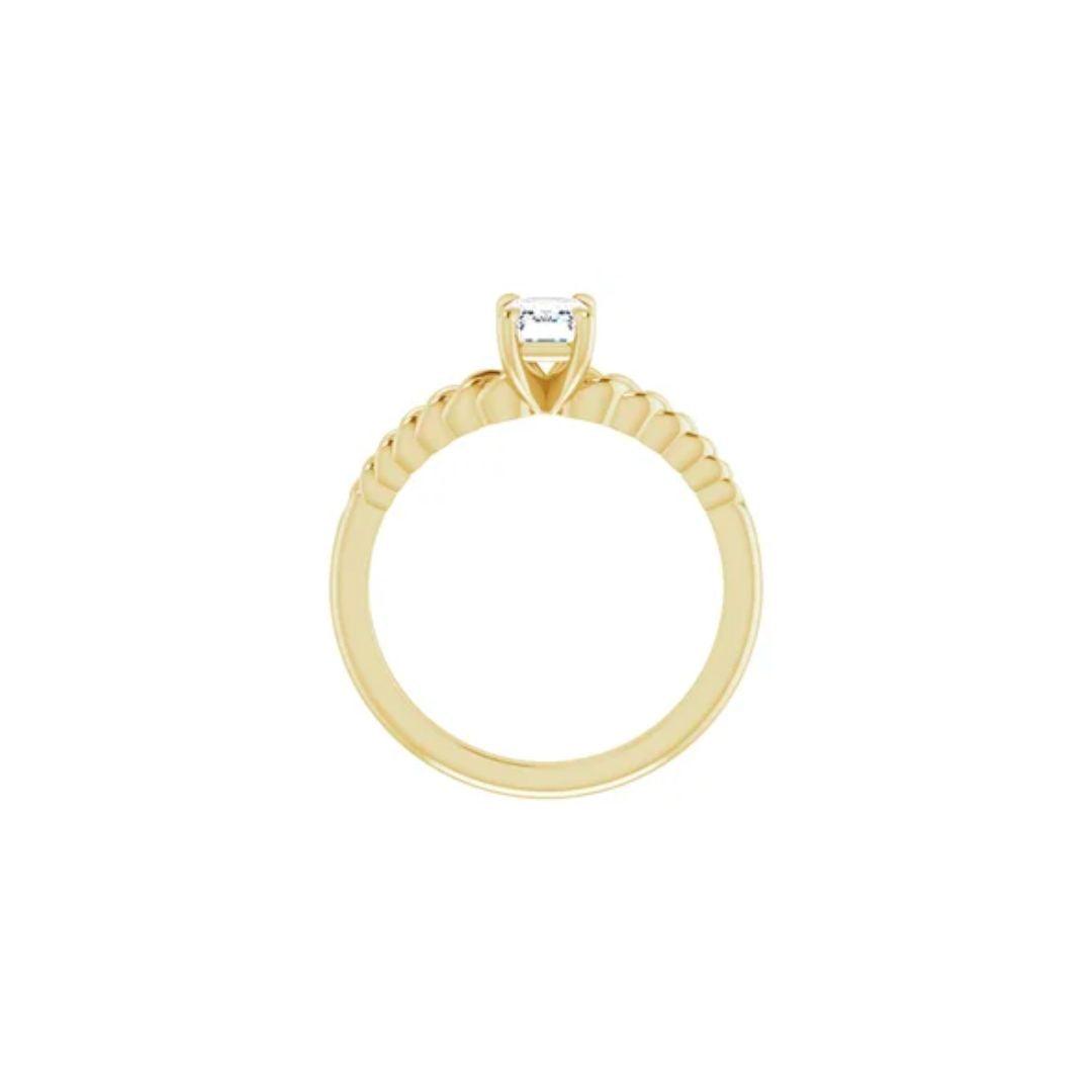 Diamond Emerald Engagement Ring - Elisha Marie Jewelry