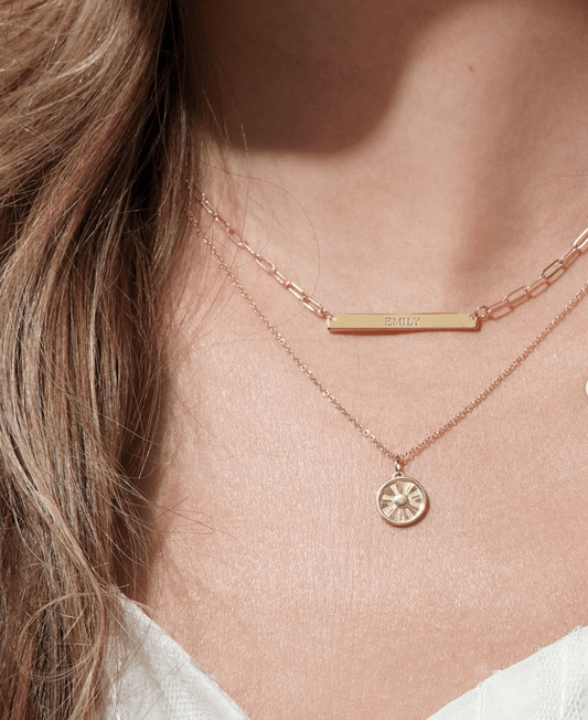 Engravable Bar Necklace - Elisha Marie Jewelry