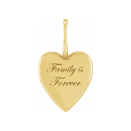 Family Heart Pendant - Elisha Marie Jewelry