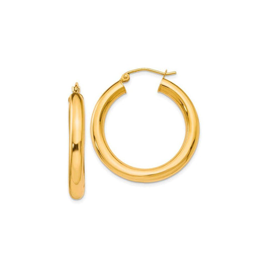 Gold-plated Round Hoop Earrings - Elisha Marie Jewelry