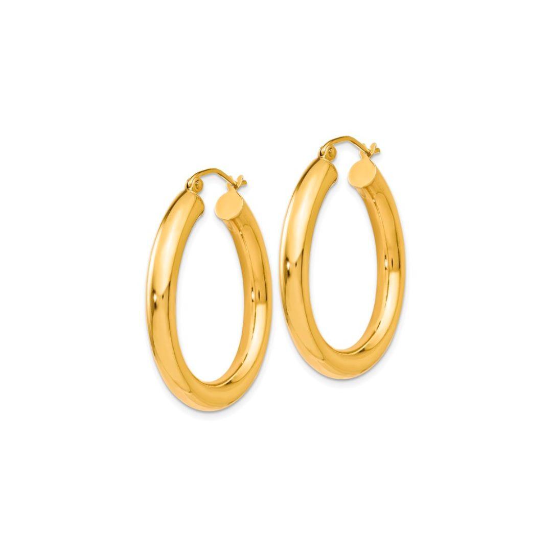 Gold-plated Round Hoop Earrings - Elisha Marie Jewelry