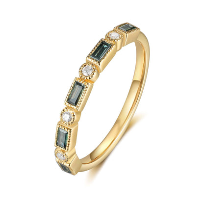 Green Moissanite Ring - Elisha Marie Jewelry