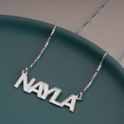 Block Name Necklace