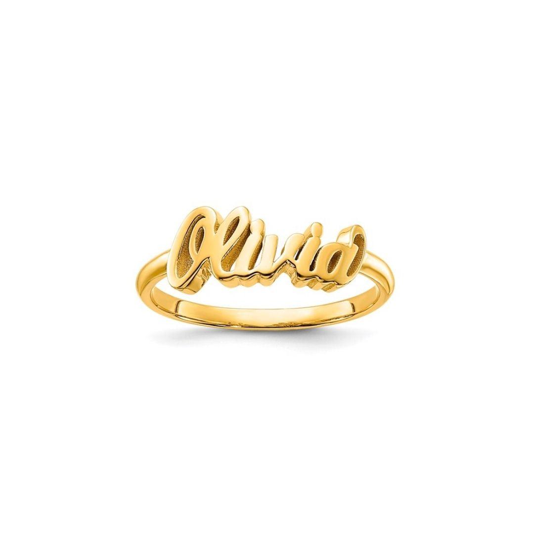 Script Name Ring - Elisha Marie Jewelry