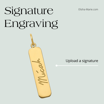 Signature Bar Pendant - Elisha Marie Jewelry