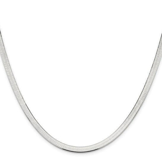 Silver Herringbone Chain - Elisha Marie Jewelry