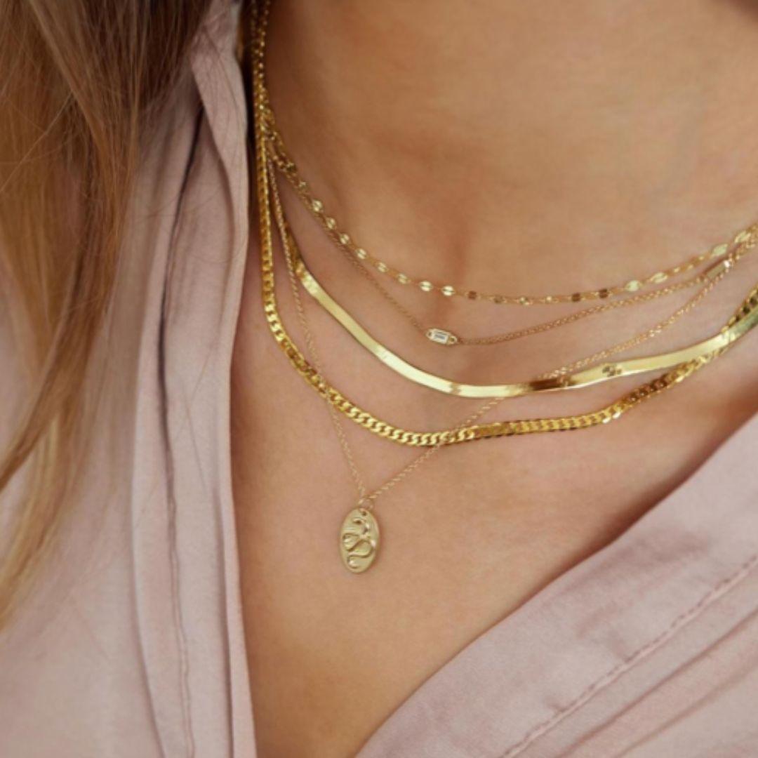 Silver Herringbone Chain - Elisha Marie Jewelry