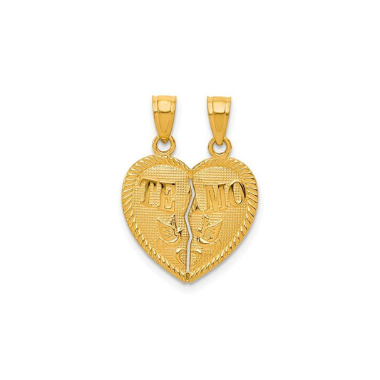 Te Amo Break Apart Heart Charms - Elisha Marie Jewelry