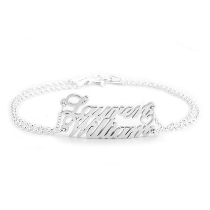 Two Name Bracelet With Heart - Elisha Marie Jewelry