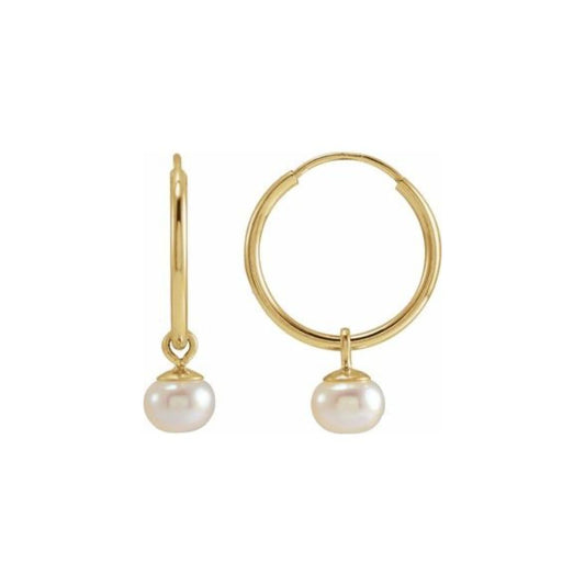 Pearl Hoop Earring