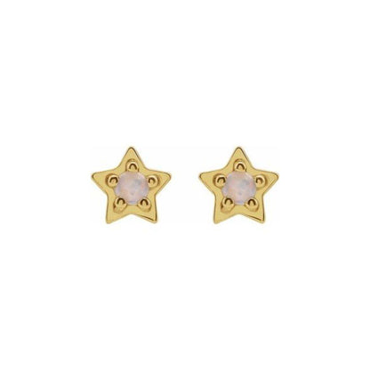 Opal Star Earrings
