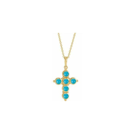 Turquoise Cross Necklace