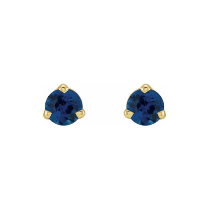 Blue Sapphire Stud Earrings