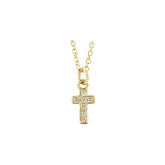 Diamond Youth Cross Necklace