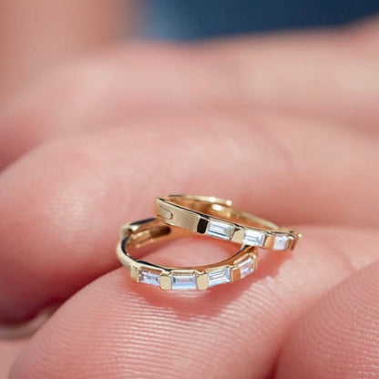 Diamond Huggie Earrings