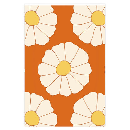 Retro Daisy Pattern Wrapping Paper