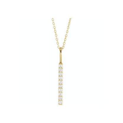 Diamond Bar Necklace - Elisha Marie Jewelry