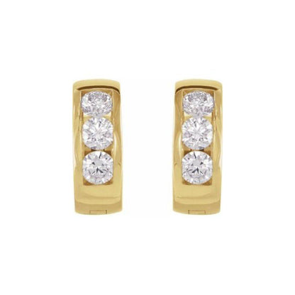 Diamond Hinged Hoop Earring - Elisha Marie Jewelry