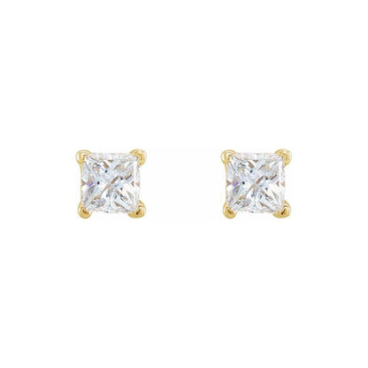 Diamond Square Stud Earrings - Elisha Marie Jewelry