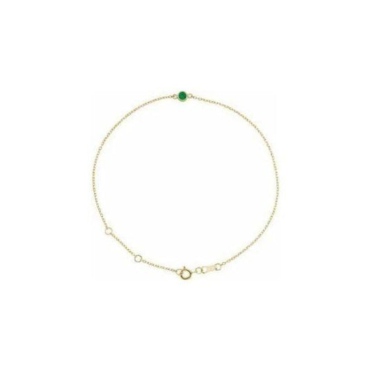 Emerald Chain Bracelet - Elisha Marie Jewelry