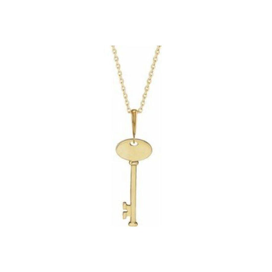 Engravable Key Necklace - Elisha Marie Jewelry