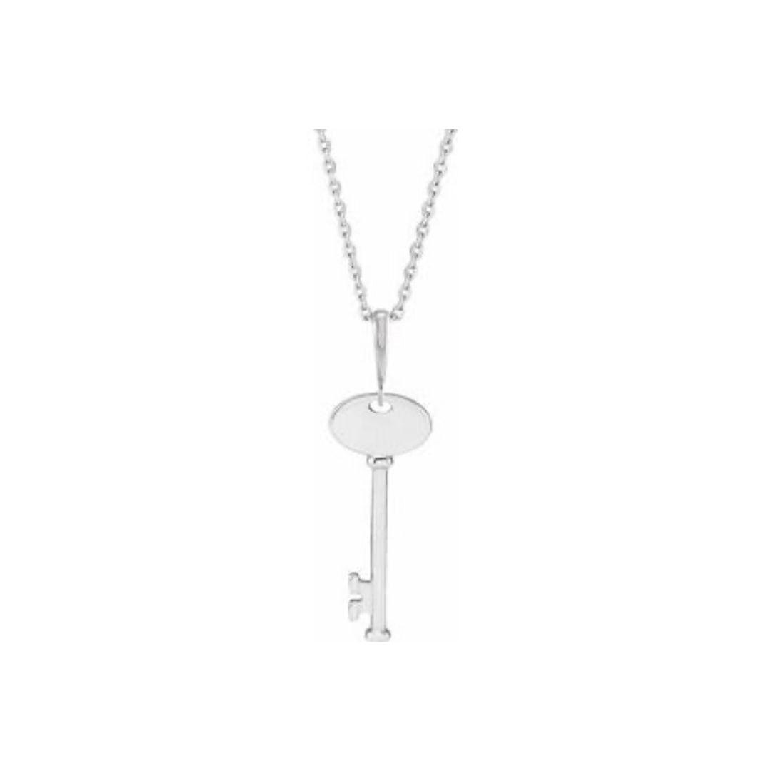 Engravable Key Necklace - Elisha Marie Jewelry