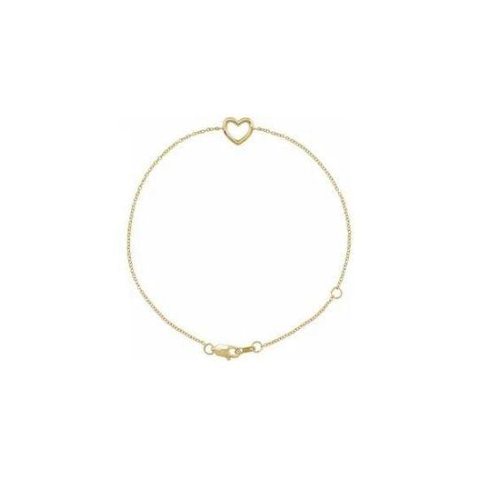 Heart chain bracelet - Elisha Marie Jewelry